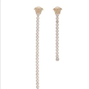 Versace Gold Medusa Chain Drop Earrings